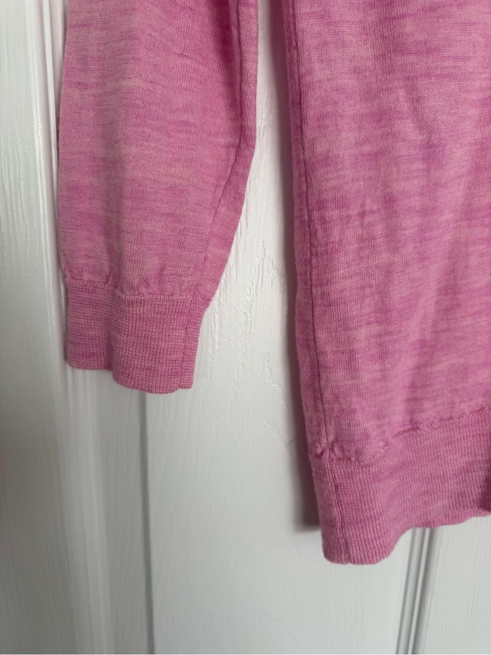 J. Crew Soft Heathered Pink Crewneck Merino Wool Sweater